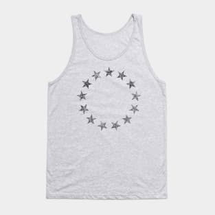 Betsy Ross Flag Black Heavy Distressed Vintage Tank Top